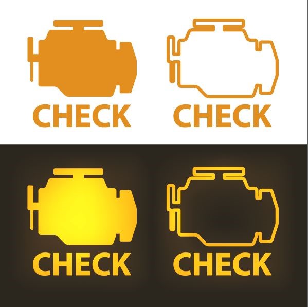 Different kinds of engine check lights