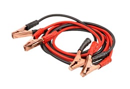 Black and red jump start cables